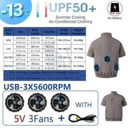 Summer 3 Fans 4 Fans Air Conditioning Cooling Vest Men Women Outdoor Jacket Sun Protection Windbreaker Travel Fishing Sports