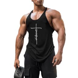 Gym Bodybuilding Stringer Y-back Tank Tops Summer Cotton Breathable Sleeveless T-shirts Mens Fitness Workout Muscle Clothing
