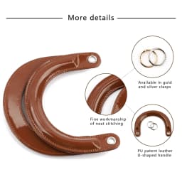 Detachable Bag Handles DIY Handmade Artificial PU Leather Purse Handles For Women Luxury Handbag Replacement Belt Accessorie 1PC