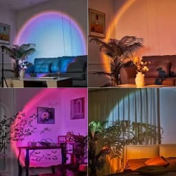 1pc Vibrant Sunset Projection Light - 16-Color Spectrum, USB Remote Control, Dynamic Color Changing LED Light -Creates Warm Home