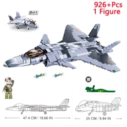 Military F/A-18E Super BumbleBee Strike Hornet Fighter Plane Building Blocks War Bricks Classic Model Educational Kids MOC Toys