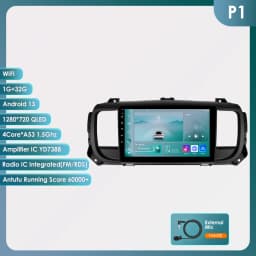 Hizpo Wireless CarPlay Android Auto For Peugeot Expert 3 Citroen Jumpy 3 SpaceTourer 2016 - 2021 Car Radio Multimedia Video GPS