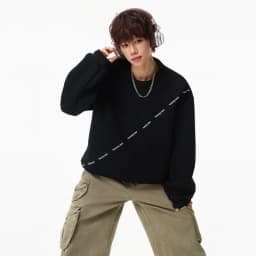 LUZHEN 2026 Autumn New Stripe Printed Loose Round Neck Casual Sweater Pullover Men's Fashion Korean Long Sleeve T-shirts JY8319