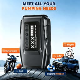AEGNITE 10000A 10-in-1 Portable CarJump Start Jump Power Supply with Tire Inflator Combo 12V Battery Charger 150PSI Air Pump LED USB Quick Charge Input/Output Multi-Function Roadside Emergency Tool