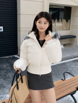 Winter Hooded Natural Large Fur Collar Down Jacket Women White Duck Down Warm Parker Outwears Female Thicken Short Down Jacket