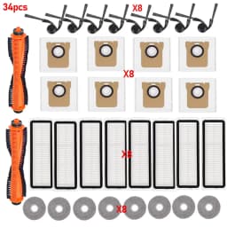 Mop Cloth Dust Bags Fit For Xiaomi 5 Pro/OV21CN Robot Vacuum Hepa Filter Side Brush Main Brush Dust Bag Filters Replacement Part