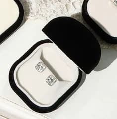 Raised Top Jewelry Box Flannelette Ring Box Simple Earrings Pendant Bracelet Jewelry Storage Box