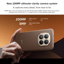 Xiaomi Redmi Note 15 Pro Plus 5G Global Version Cellphone Snapdragon 7s Gen 4 200MP Main Camera 6500mAh Battery 6.83" 120Hz NFC
