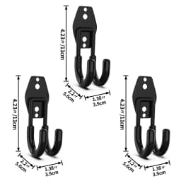 Heavy Duty Metal Hook Garage Organizer Wall Mount Anti-slip Bicycle Hanger Hooks Storage Hook For Ladders Garden Tool