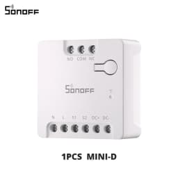 SONOFF MINI-D Dry Contact WiFi Smart Switch ESP32 Chip Matter Compatible AC/DC Input 1-10PCS Set Smart Scene via EWeLink Alexa