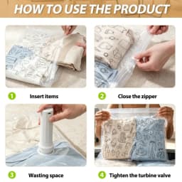 15 Pack Vacuum Storage Bags Rechargeable Pump, Vacuum Storage Bags Space Saver, Vacuum Compression Bags for Clothes, Bedding