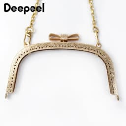 2/5Pcs Deepeel 18.5cm Embossed Bow Head Kiss Clasp Purse Frame Bags Brackets Metal Hardware Wallet Handbag Sewing Accessories