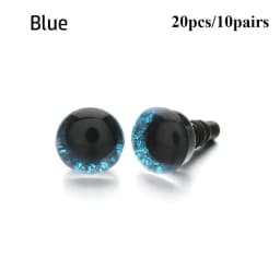 10Pairs 10mm Puppet Crystal Eyes Glitter Crystal Eyes Stuffed Toys Parts Eyes Crafts with Washer DIY Doll Accessories