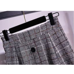 Large Size Women's Autumn Winter Elastic Waist A-line Skirt Woman Skirts Faldas Jupe Korean Retro Plaid Mid-Long Skirts Size 4XL