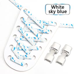 Stylish No Tie Elastic Shoelaces for Sneakers Effortlessly Unique Shoe Lace Splash Ink Flat Shoe Laces Design Suitable All Ages