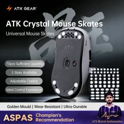 ATK Crystal Jade Teflon Mouse Skates 70Pcs 5 Sizes Universal PTFE Feet Pads Speed Wear Resistant For Esports Gaming Mouse