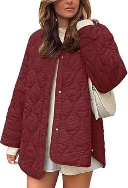 New Fashion Autumn Winter Women's Solid Color Long Sleeve O-neck Single-breasted Quilted Jackets Male Casual Trendy Simple Coats