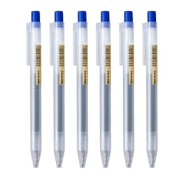 0.5mm Press Gel Pen Blue/Black/Dark Blue/red Ink MUJIs Refills Rod Handle Ballpoint School Office Student Writing Stationery