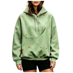 Women Fall And Winter Hoodie With Pet Pouch Oversized Pocket Colorful Print Sweatshirt For Dogs And Long Length Zippe Hoodie
