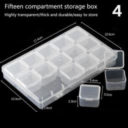1/6/9/15/30Grids DIY Diamond Jewelry Storage Box Grids Clear Nail Art Rhinestones Tools Beads Display Storage Case Organizer Box