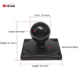 1 Inch 25mm Ball Head Adapter Motorcycle Handlebar Clamp Mount Phone Ball Head Mount Aluminum Ball Base Socket Arm Mount for Ram