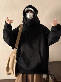 American High Street Functional Style Hooded High Collar Jacket Men's Oversize Versatile Casual Top Trendy Autumn Wear