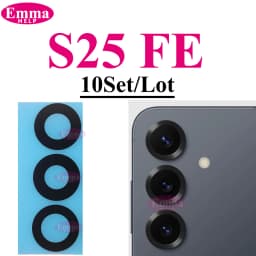 10sets Back Rear Camera Lens Glass For Samsung S24 S25 S26 Ultra S22 S23 Plus Lens Glass with Adhesive Oleophobic Coating