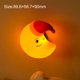 Rechargeable Silicone Led Night Light Wall Lamp Decorative Portable For Bedroom Cute Moon Bedside Baby Dimmable Nursery Sleeping