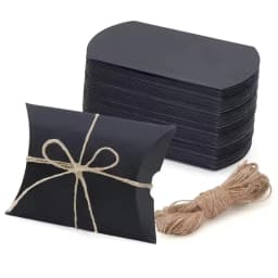 50/100PCS Pillow Candy Paper Box Kraft Paper Packaging Box Used For Candy Jewelry Gifts DIY Christmas Birthday Party Decoration