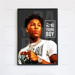 Never Broke Again AI YoungBoy 2 Rap Music Album Cover Poster Prints Wall Art Canvas Painting Picture Photo Gift Room Home Decor