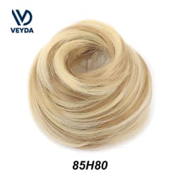 Synthetic Mini Claw Clip in Messy Hair Bun Donut Updo Hairpieces for Women Girls Curly Chignon Bird's Nest Shaped Retractable