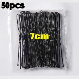 5/6/7cm Black Hair Clips U-Shaped Bobby Pin Invisible Wavy Hairpin Hairstyle Styling Metal Hair Grip Barrette Hair Accessories