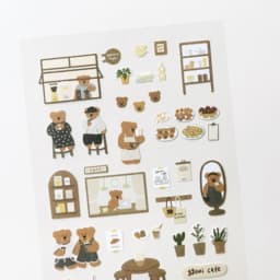 Korean Import Original Suatelier Ins Coffee Bear Paper Stickers Scrapbooking Diy Journal Stationery Sticker Cute Aesthetic Gift