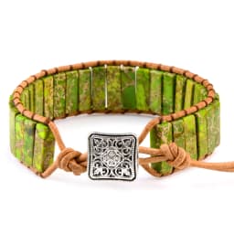 High Quality Multicolor Bracelet Natural Stone Gem Leather Tibetan Gypsy Adjustable Bead Wrap Bracelet Jewelry Collection
