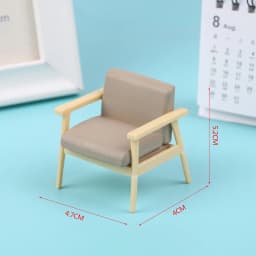 1:12 Dollhouse Wooden/Iron Fabric Double Single high-end Sofa Model Miniature Furniture Armchair Sofa Footstool Doll Decor Toy