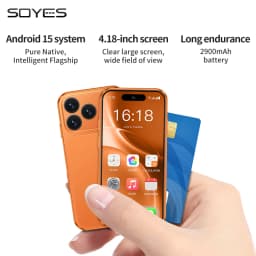 SOYES XS19 MAX LTE 4G Mini Smartphone Android 15.0 6GB RAM 128GB ROM Dual SIM 2900mAh Face Unlock Small Mobile Phone