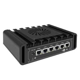 6x Intel i226‑V 2.5G LAN Firewall Mini PC Intel N150 J6412 Metal Industrial Computer PC With Fan COM DDR4 M.2 SSD Home Server