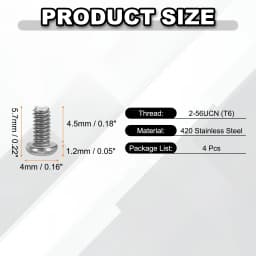 4/10/20pcs Pocket Clip Screws T6 Torx Head 2-56UCN 3.5/4.5/6/7.2mm Thread Length Folding Knife Fasteners for Blade Fixing