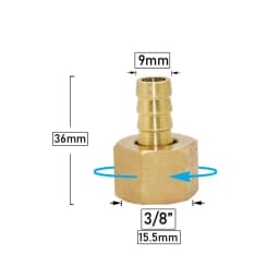 Brass 1/8' 1/4' 3/8” Female Thread To 5/6/7/8/9/10mm Hose Barb Connector Rotatable Thread Pipe Fitting Copper Coupler