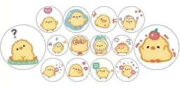 500Pcs Mellow Yellow Chick Sticker Roll, Adorable Expressions & Cute Patterns Seal Decals for Decor, DIY & Gifts