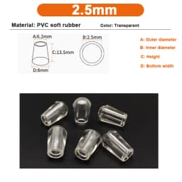 2.5/3/3.5/4/5/6/7/8/10mm PVC Round End Cap Cover Screw Thread Hook Cover Soft Plastic Caps Coat Hanger Anti Protective Sleeve