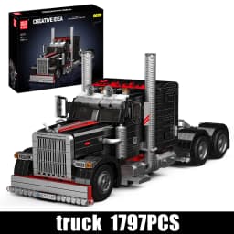 Mould King 10037 Technical Car Toys The American Truck Building Block Brick Assembly Truck Model Set Kids Christmas Gift