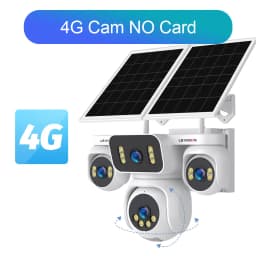 LS VISION 20MP 12X Optical Zoom Four Screens AOV 4G Solar Camera Outdoor 4-Lens 24/7 Video Recording Auto Tracking CCTV Cameras