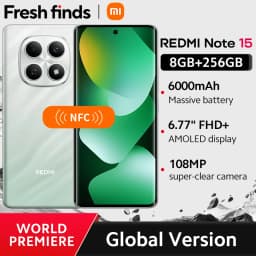 【World Premiere】Global Version Xiaomi Redmi Note 15 MTK Helio G100-Ultra Smartphone 6.77" AMOLED display 108MP camera 6000mAh