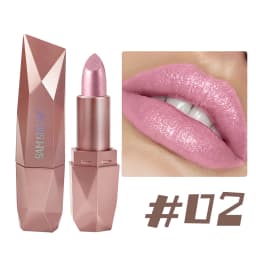 6-color dazzling gold moisturizing long-lasting lipstick Diamond pearl fine sparkle color lipstick