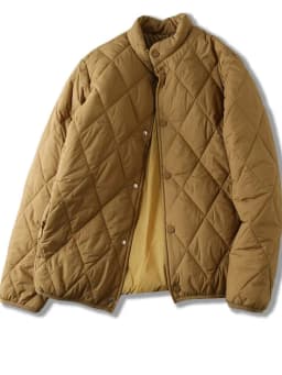 Classic Diamond Pattern! Windproof Waterproof! Lightweight Men's Cotton Jacket Warm Stand Collar Trendy Pure Color Winter Coat