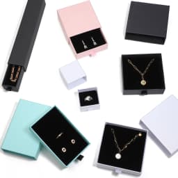 1pcs Kraft Paper Drawer Jewelry Packaging Box Greeting Card Necklace Bracelet Gift Display Case Boxes Cardboard Jewelry Storage