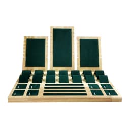 Solid Wood Jewelry Display Stand Necklace Pendant Bracelet Chain Ring Earrings Stud Organizer Jewelry Display Props Entire Set