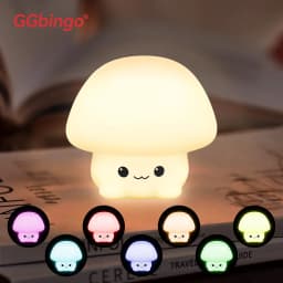GGbingo Cute Pear Night Light 7-Color Dimmable Touch Control Night Light Silicone Stress Reducing Pat Duck Lamp USB Rechargeable