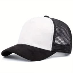 Unisex 5 panel Mesh Suede Trucker Hat Men Baseball Cap Spring Summer Breathable Sports Hats